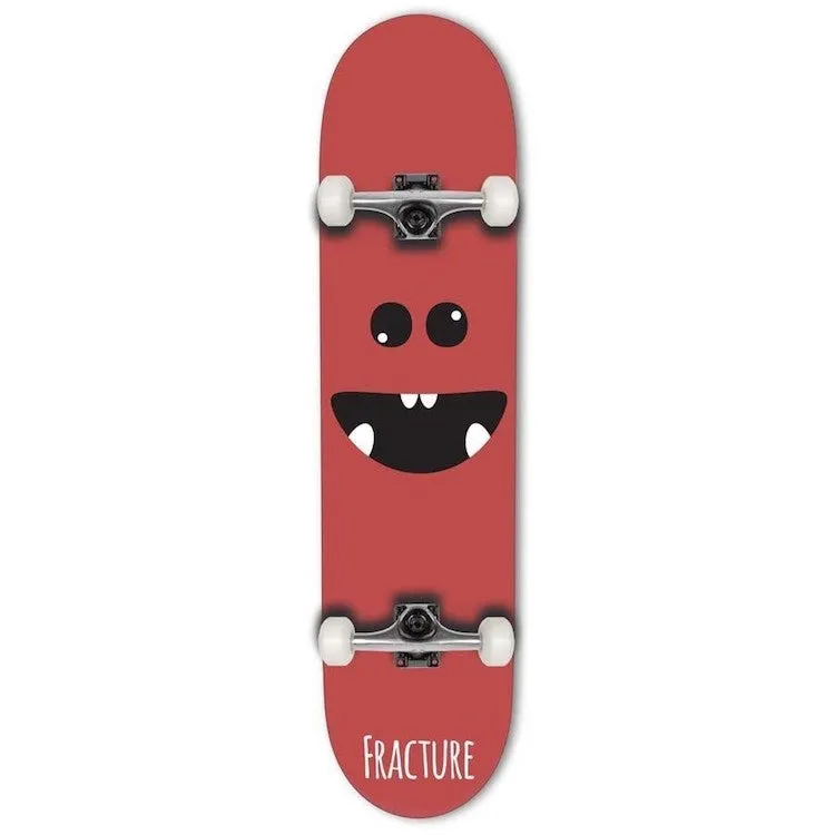 Fracture Skateboards Lil Monsters Red Complete Skateboard 8"