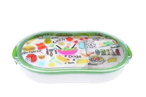 French Bull - Divided Lunch Container - Pack and Snack - Bento Lunch Box - Foodie
