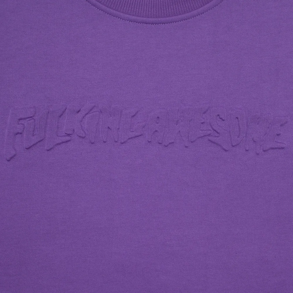 Fucking Awesome Stamp Embossed Crewneck Purple