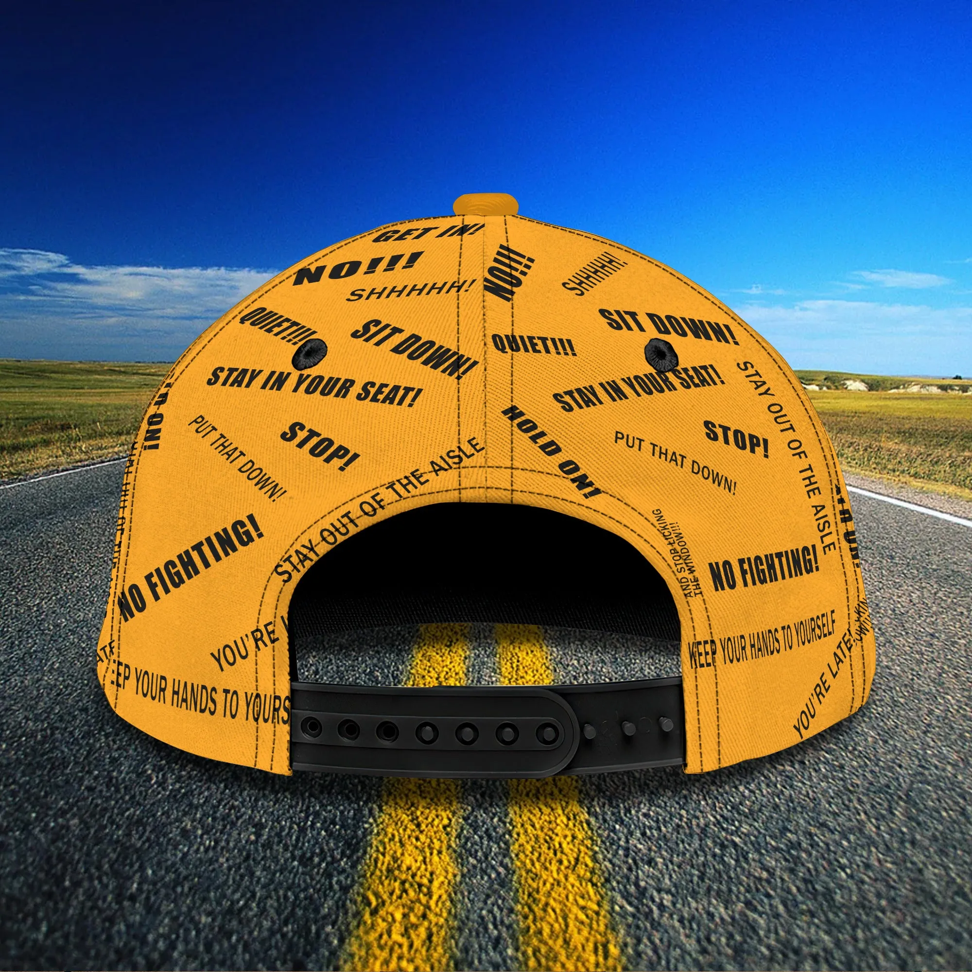 Funny School Bus - Personalized Name Cap 12
