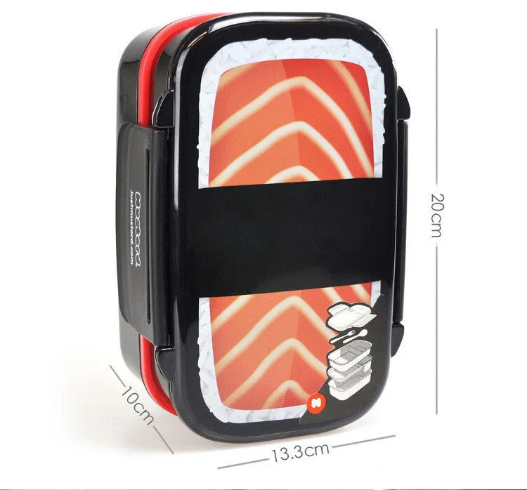 Gamebox Camera Radio Shape Plastic Double Layer Lunch Box Sushi Bento Box Microwavable LunchBox With Spoon Fork Office School