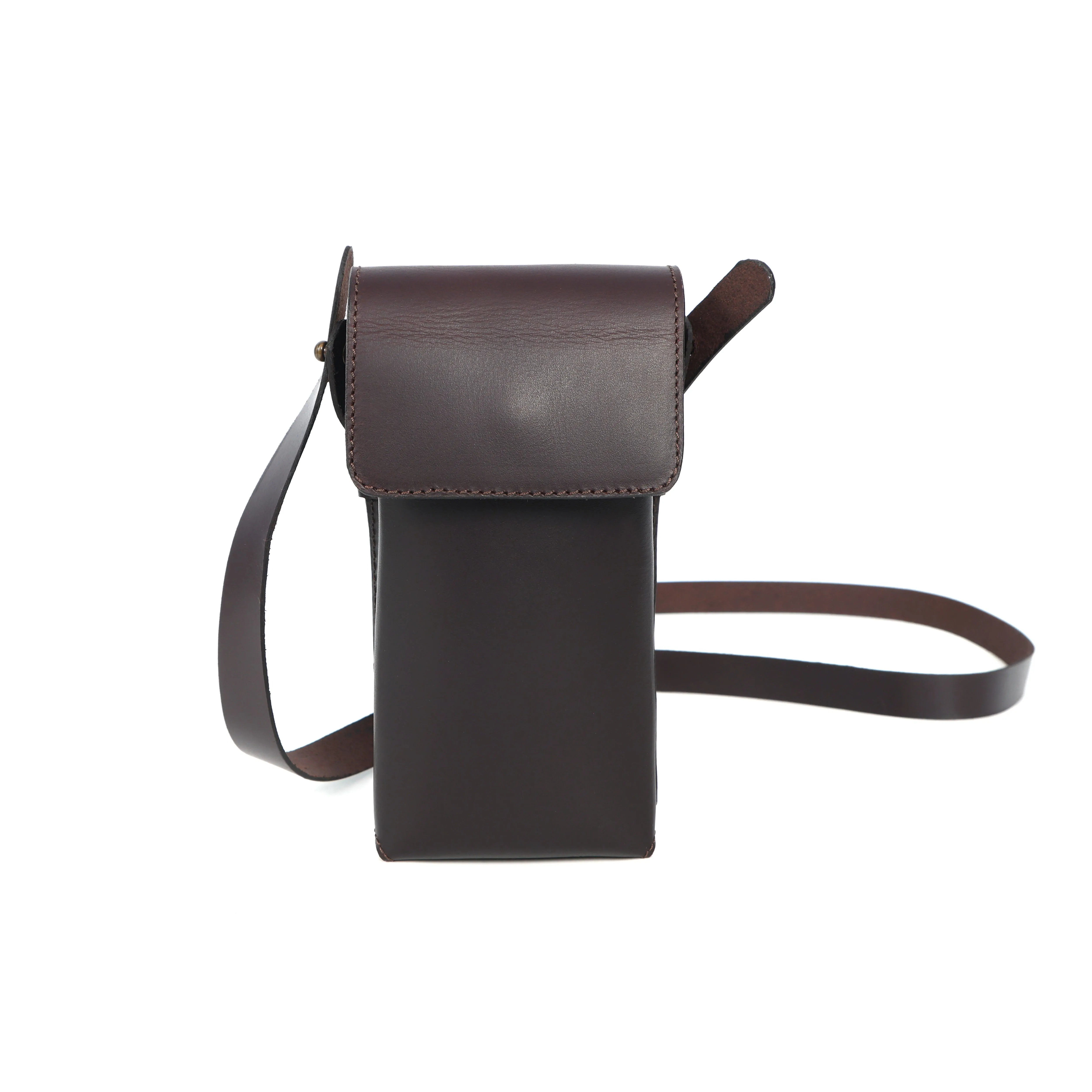Genuine Leather Mobile Pouch with Fixed Sling – Hands-Free, Stylish & Durable. LA-1427
