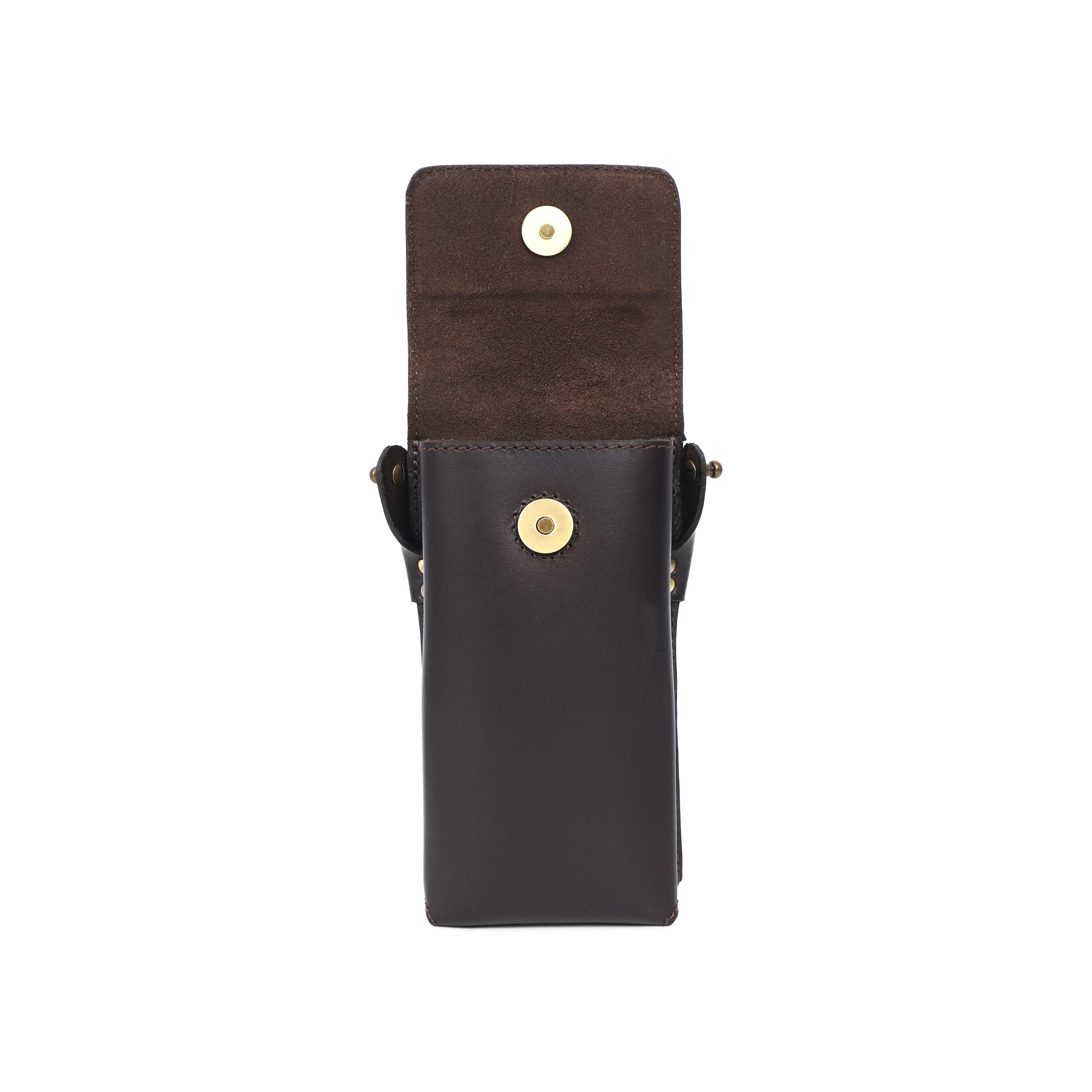 Genuine Leather Mobile Pouch with Fixed Sling – Hands-Free, Stylish & Durable. LA-1427