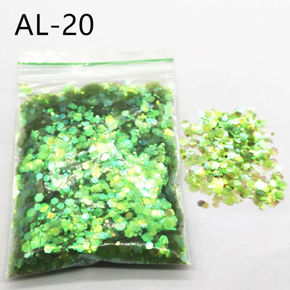 Glittery Sequin Nail Powder for Nail Art and Decoration