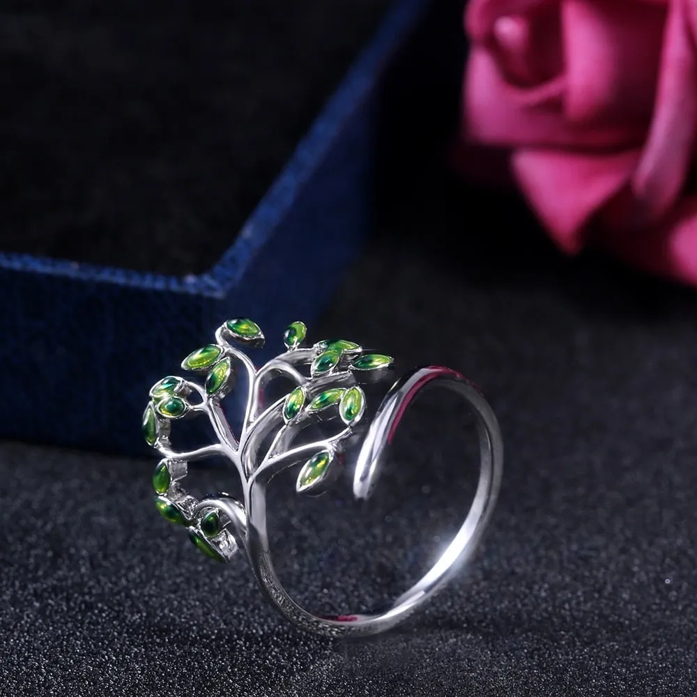 Green Tree Cocktail Ring Party Anniverssary For Women Jewelry