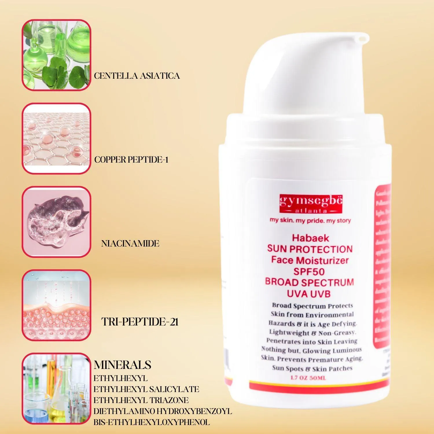 Habaek Sun Protection Face Moisturizer SPF50