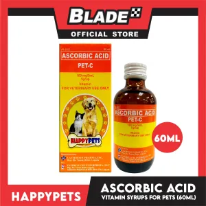 Happy Pets Vitamin C Pet-C Syrup 60ml for Dogs and Cats