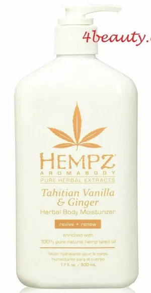 Hempz Tahitian Vanilla & Ginger Herbal Body Moisturizer Lotion 17 oz Holiday sale