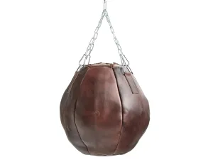HERITAGE BROWN LEATHER WRECKING BALL (UN-FILLED)