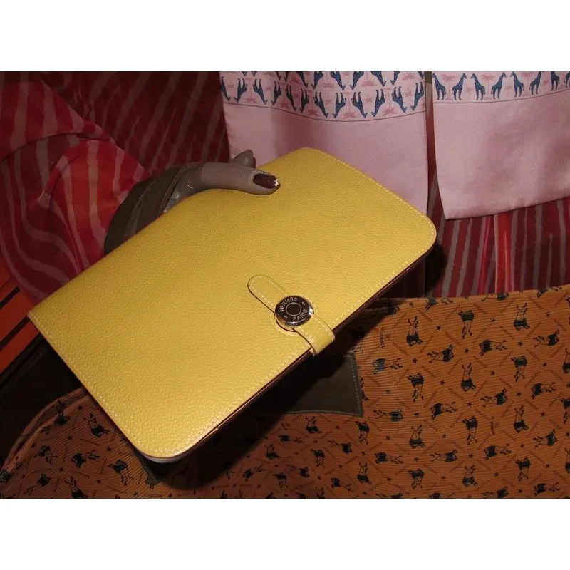 Hermes 2008 Curry Dogon @ Zip Pouch Wallet GM Box!