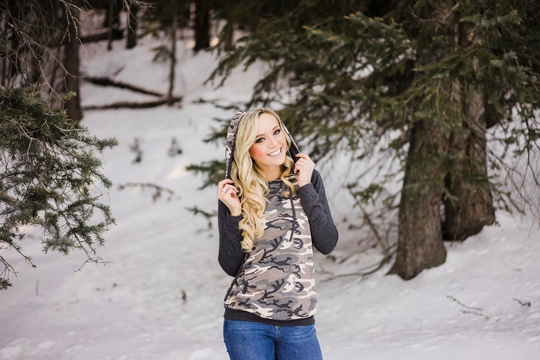 Hidden Treasure Charcoal & Camo Hoodie