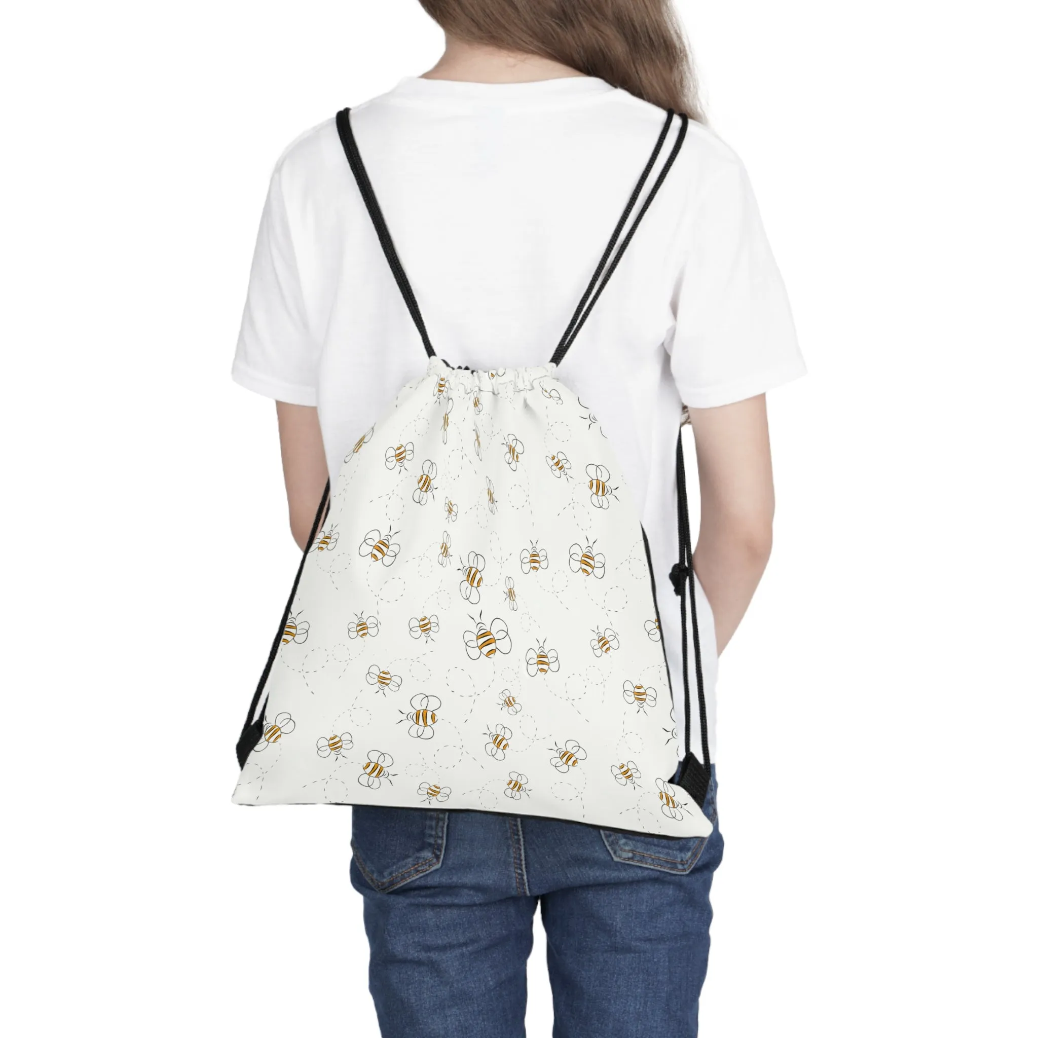 HoneyPlusCo Merch | Honey Bee Drawstring Backpack Style 10