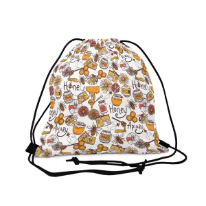 HoneyPlusCo Merch | Honey Bee Drawstring Backpack Style 11