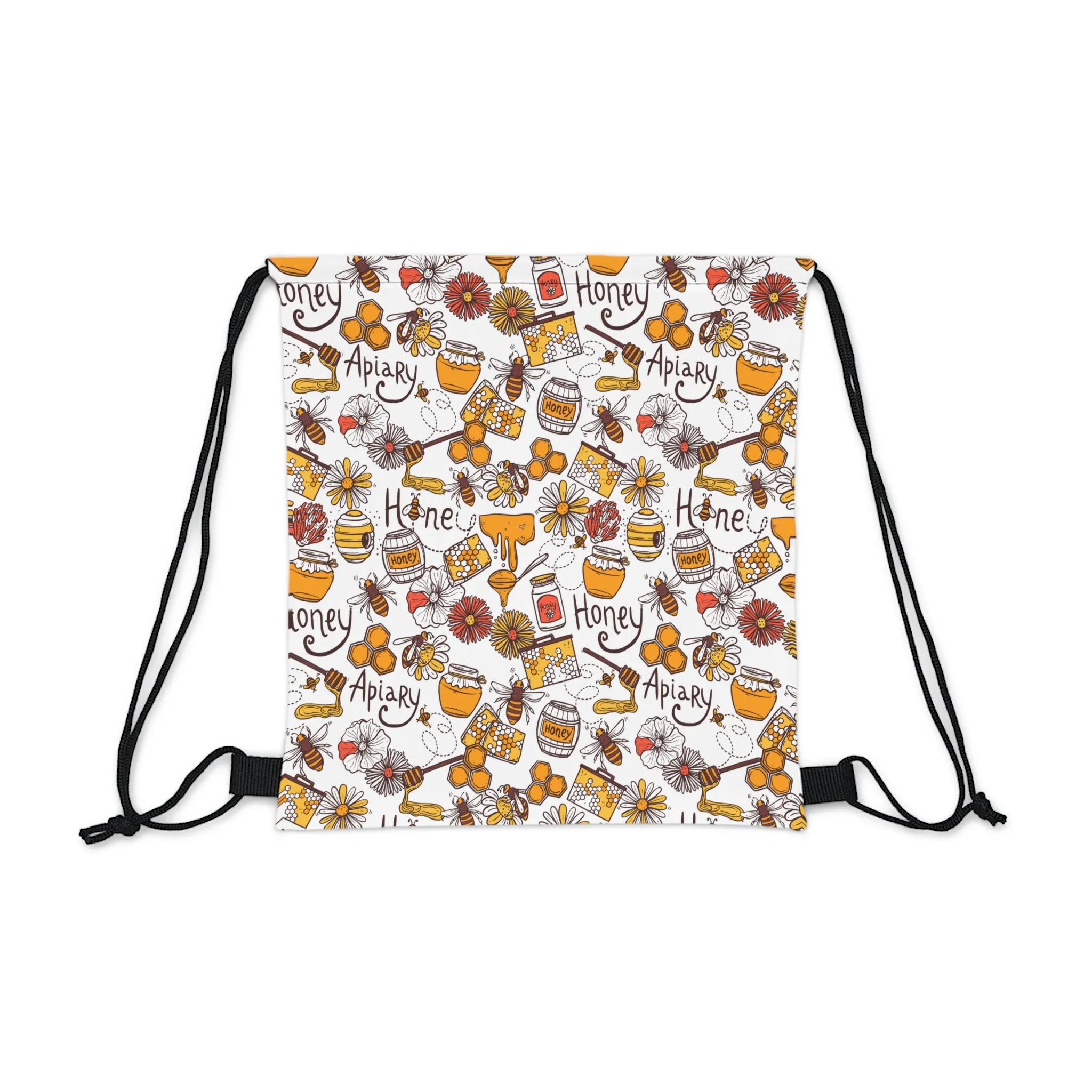 HoneyPlusCo Merch | Honey Bee Drawstring Backpack Style 11