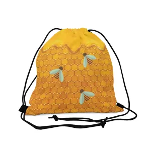 HoneyPlusCo Merch | Honey Bee Drawstring Backpack Style 1