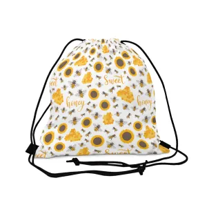 HoneyPlusCo Merch | Honey Bee Drawstring Backpack Style 4