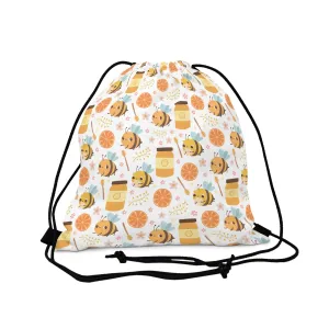 HoneyPlusCo Merch | Honey Bee Drawstring Backpack Style 6