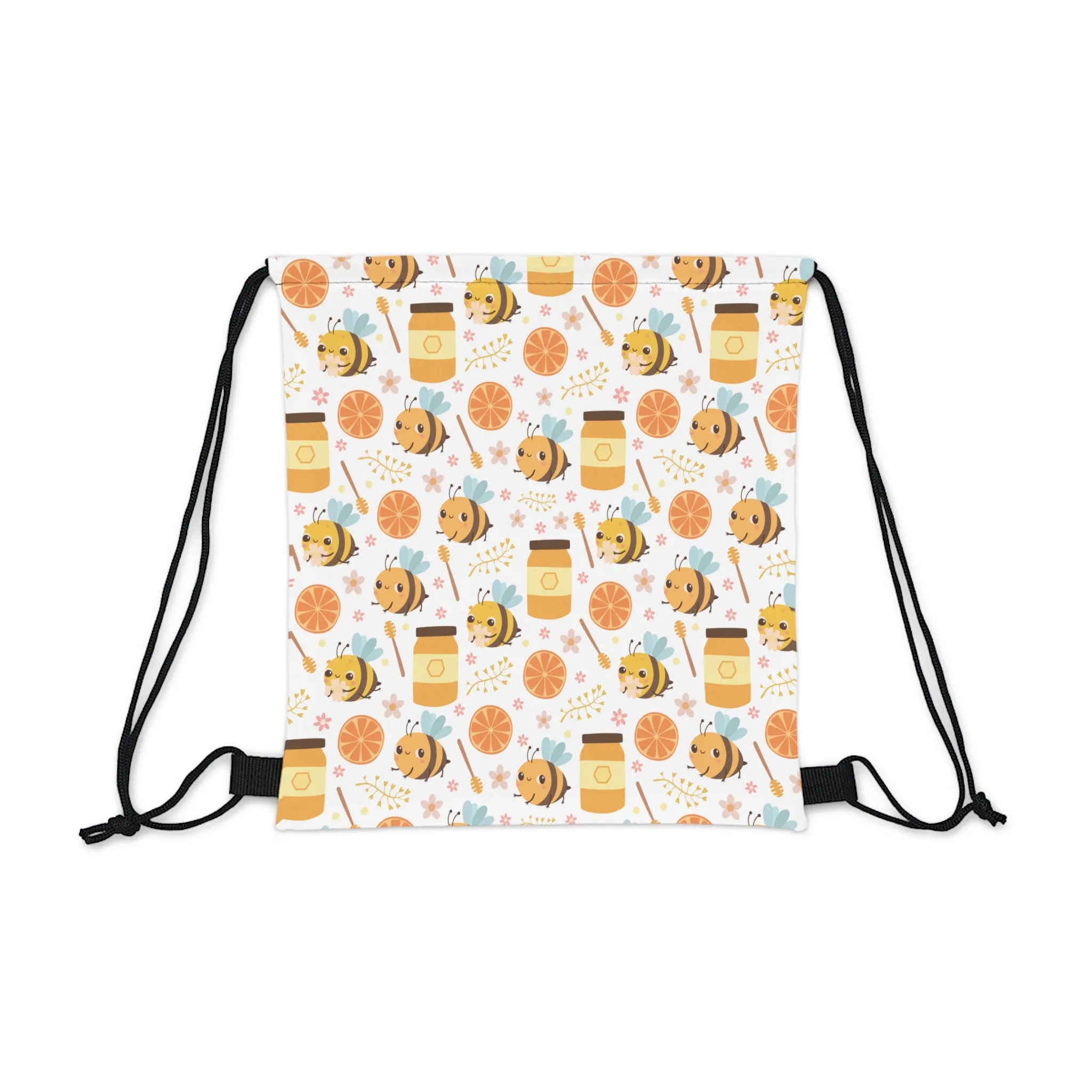 HoneyPlusCo Merch | Honey Bee Drawstring Backpack Style 6