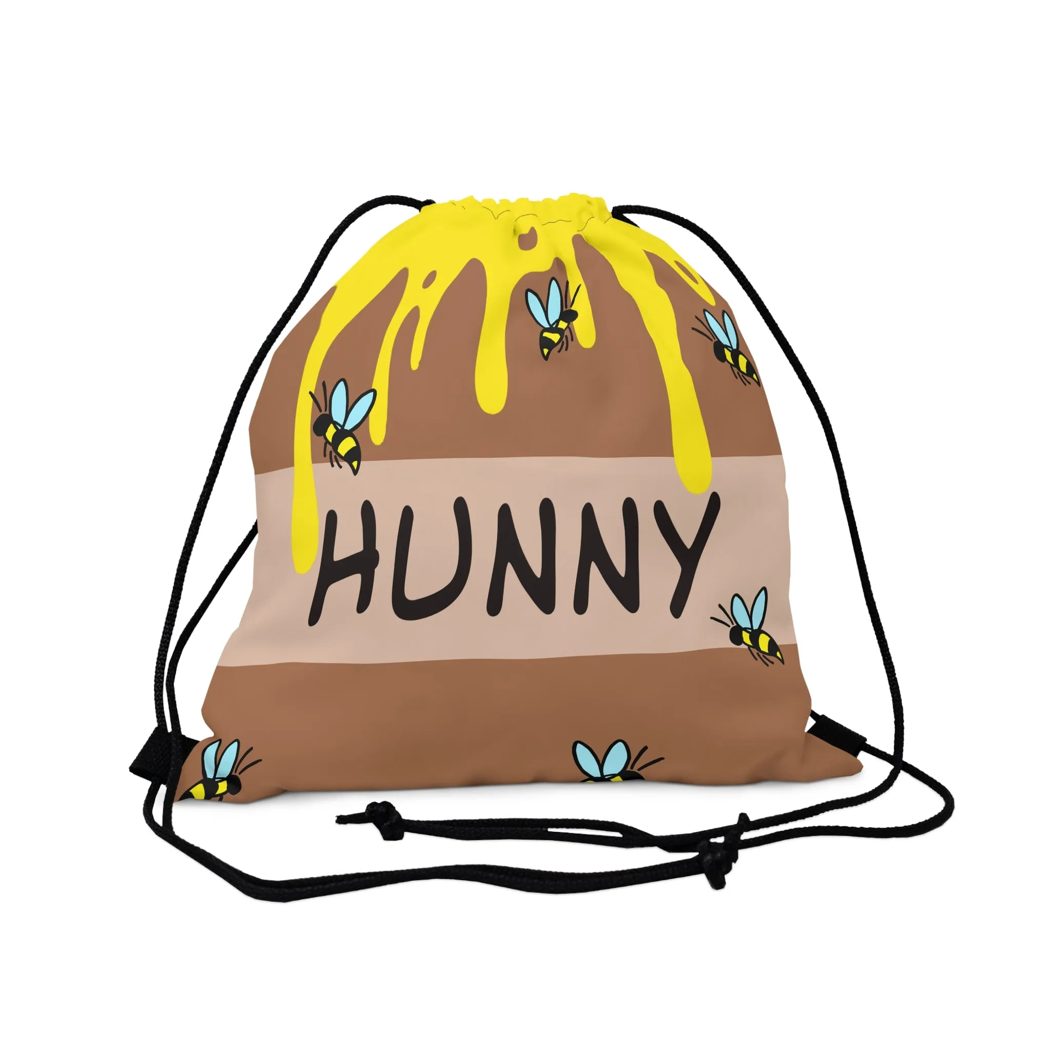 HoneyPlusCo Merch | Honey Bee Drawstring Backpack Style 8