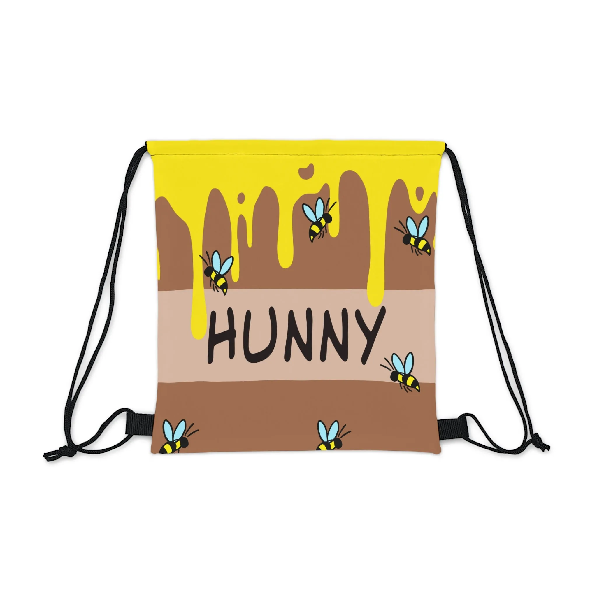 HoneyPlusCo Merch | Honey Bee Drawstring Backpack Style 8