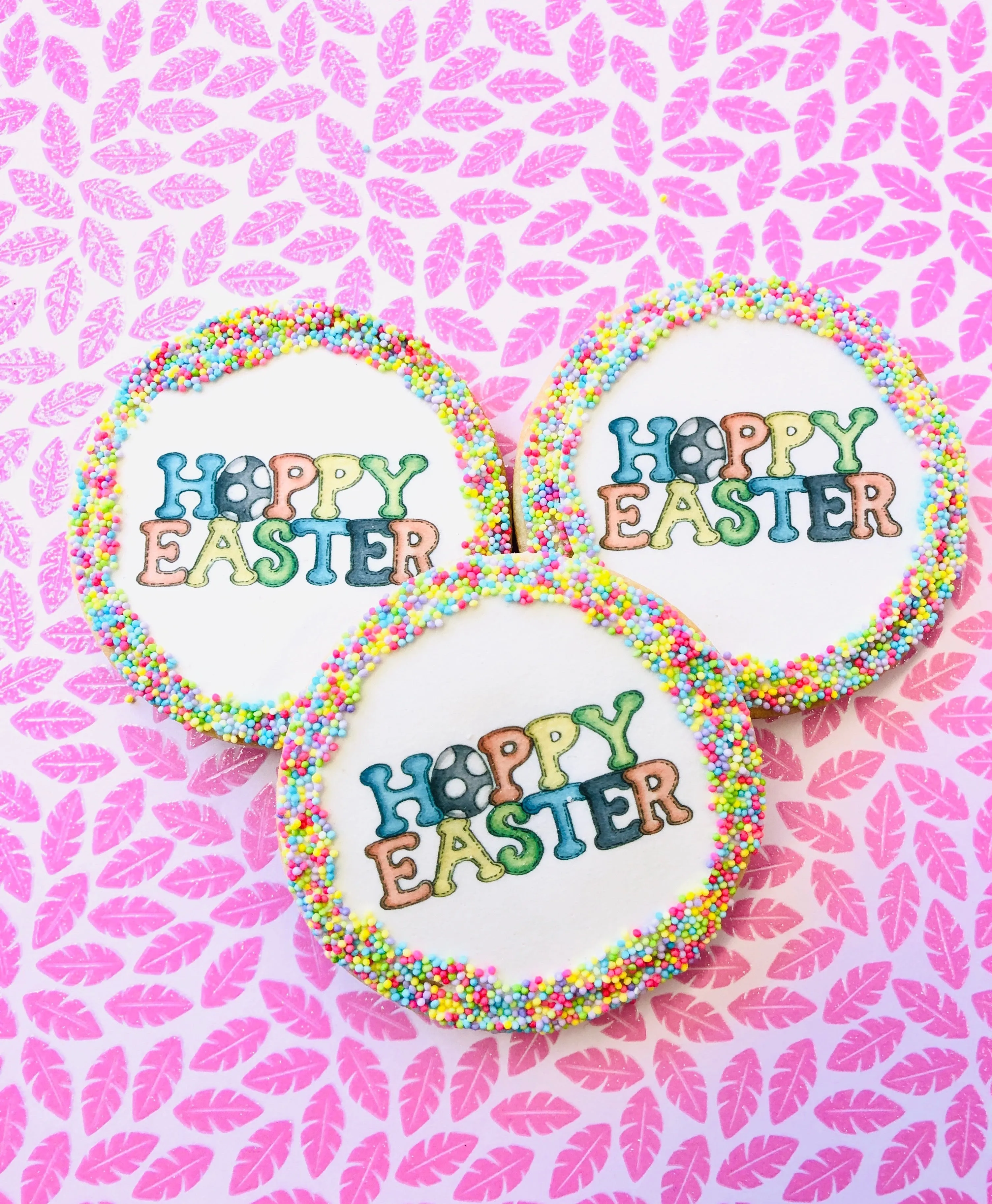 Hoppy Easter Sugar Cookies With Nonpareils