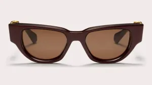 II-DUE Bordeaux / Yellow Gold / Dark Brown Lens