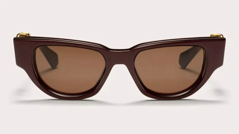 II-DUE Bordeaux / Yellow Gold / Dark Brown Lens