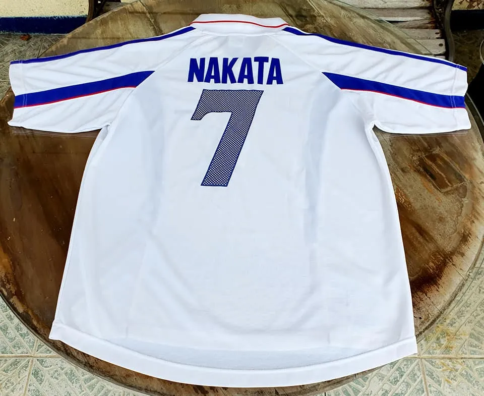 JAPAN 2000 AFC ASIAN CUP CHAMPION NAKATA 7 AWAY JERSEY ADIDAS SHIRT  LARGE  ジャージーシャツ  SOLD OUT !