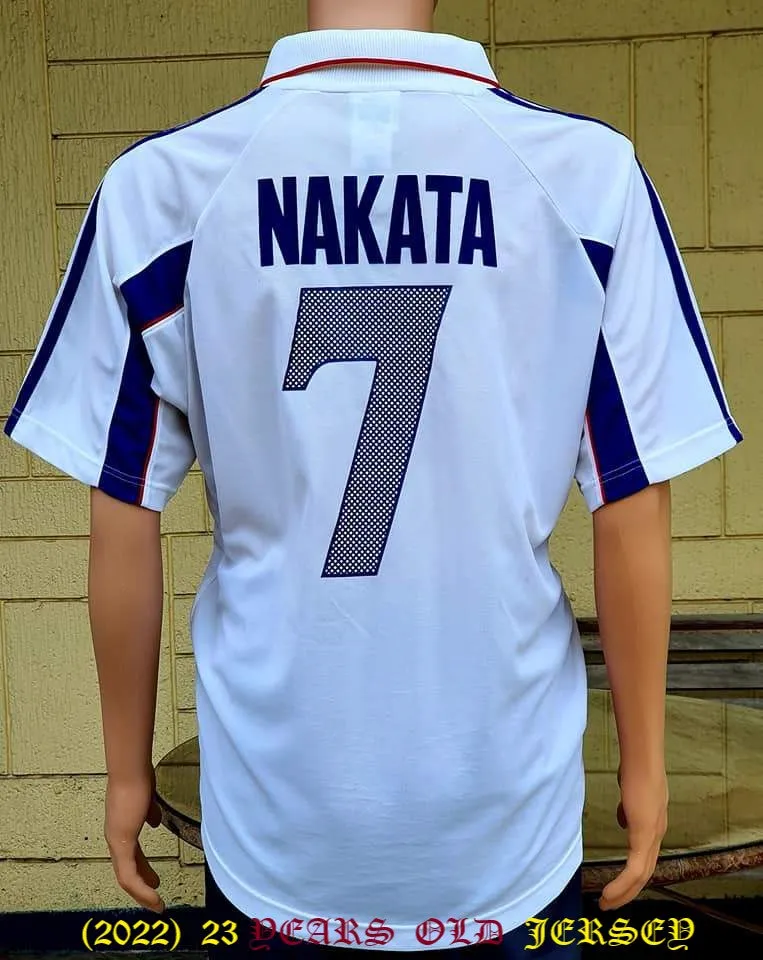 JAPAN 2000 AFC ASIAN CUP CHAMPION NAKATA 7 AWAY JERSEY ADIDAS SHIRT  LARGE  ジャージーシャツ  SOLD OUT !