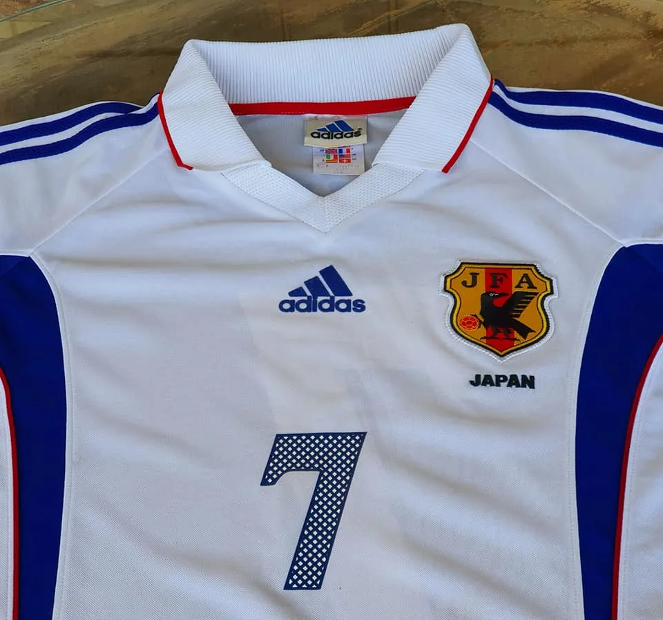 JAPAN 2000 AFC ASIAN CUP CHAMPION NAKATA 7 AWAY JERSEY ADIDAS SHIRT  LARGE  ジャージーシャツ  SOLD OUT !