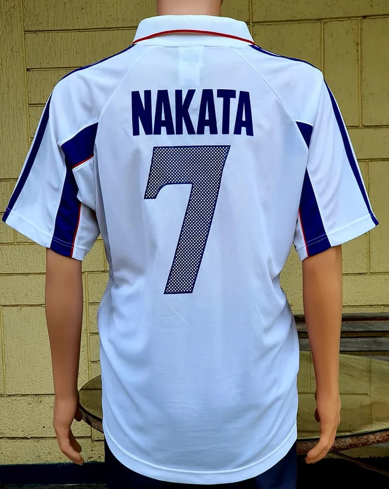 JAPAN 2000 AFC ASIAN CUP CHAMPION NAKATA 7 AWAY JERSEY ADIDAS SHIRT  LARGE  ジャージーシャツ  SOLD OUT !