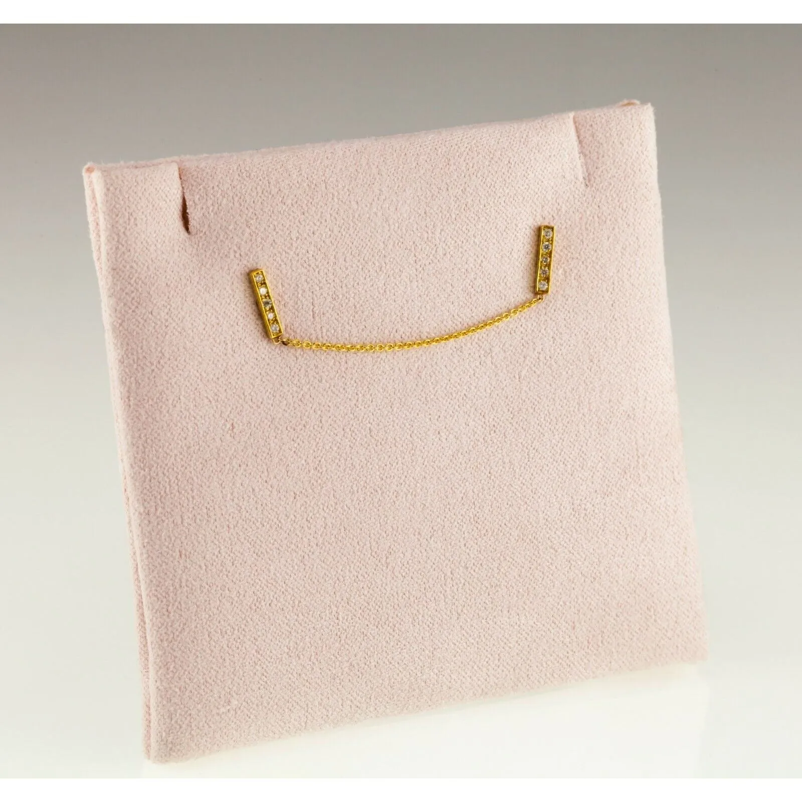 Jennifer Meyer 18k Yellow Gold Diamond Double Bar Stud w/ Pouch