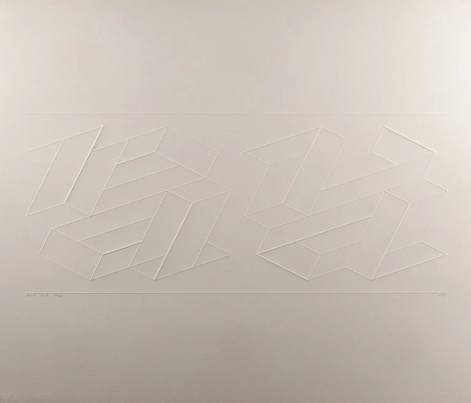JOSEF ALBERS "EMBOSSED LINEAR CONSTRUCTIONS", 1969