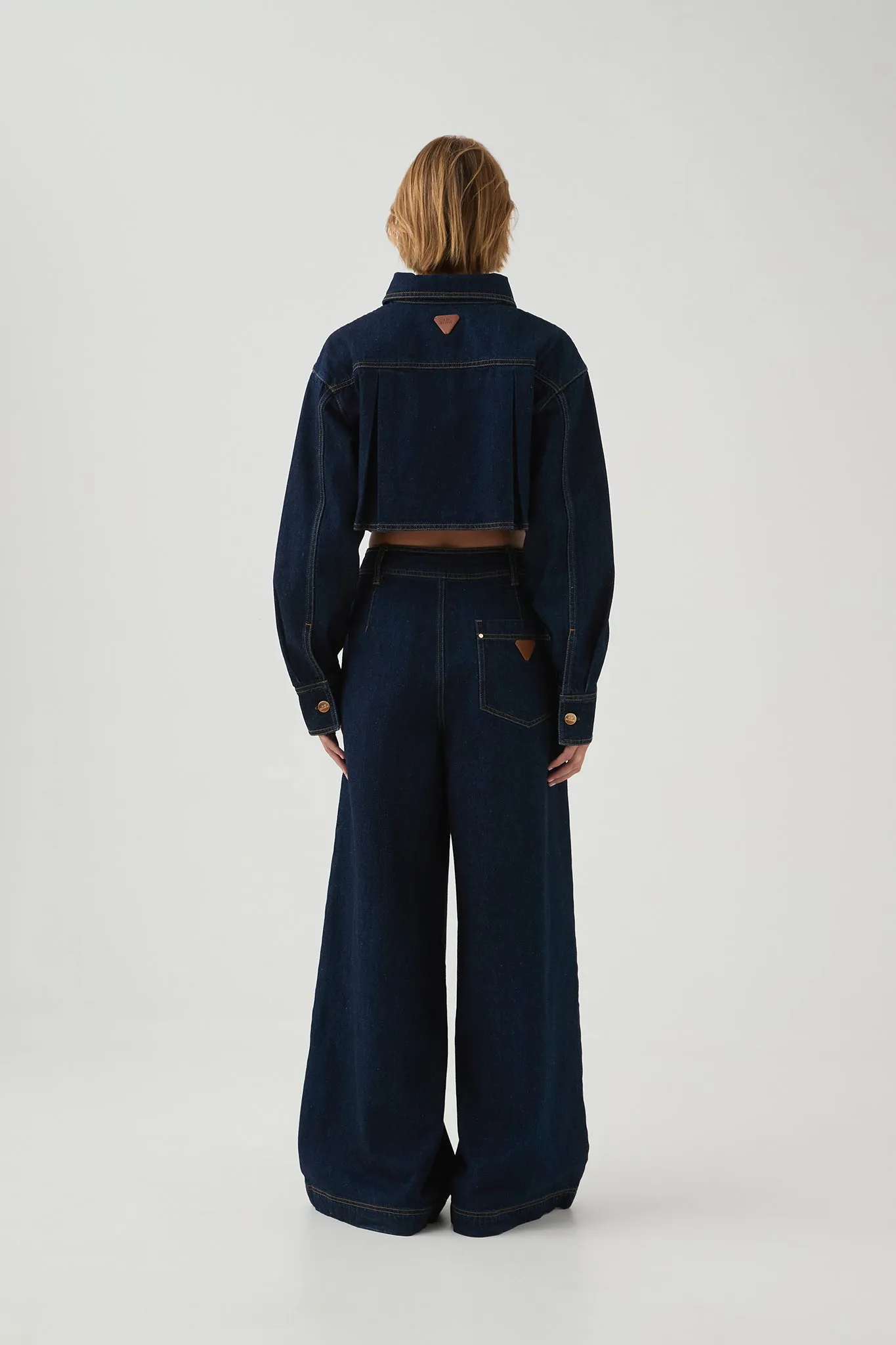 Junee Cropped Denim Shirt