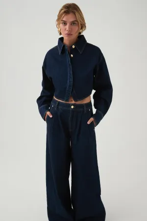 Junee Cropped Denim Shirt