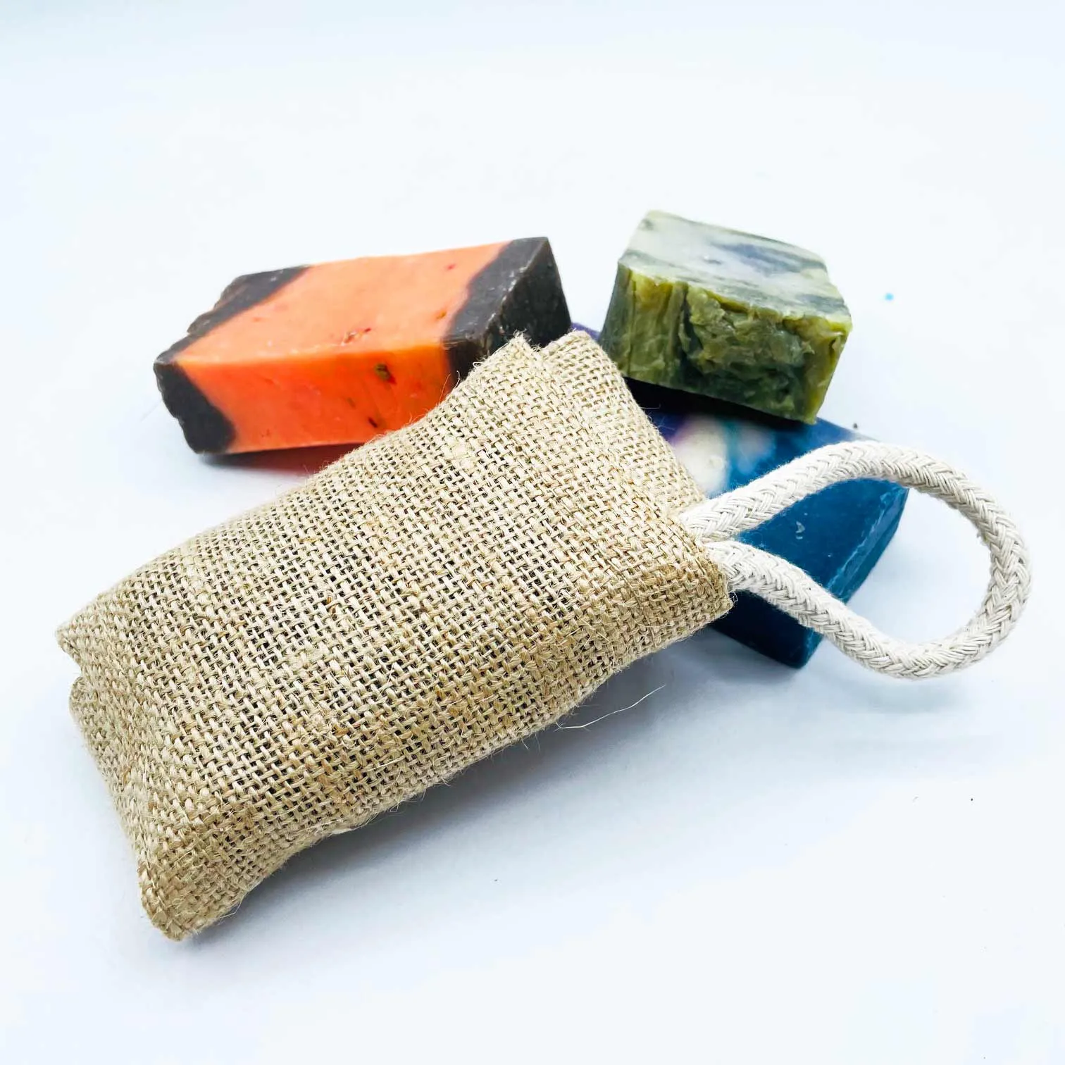 Jute Exfoliating Scrub Soap Pouch