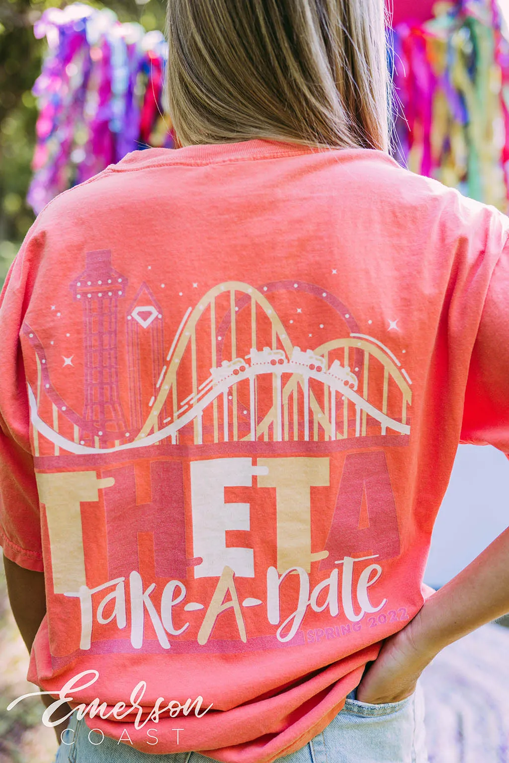 Kappa Alpha Theta Take A Date Rollercoaster Tee