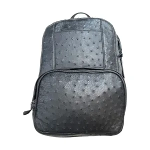 Kashani Black Ostrich Quill Backpack