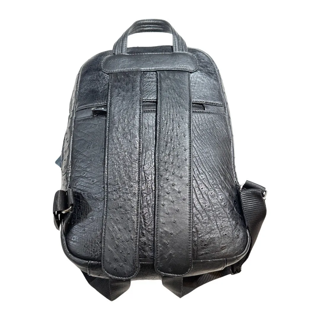 Kashani Black Ostrich Quill Backpack