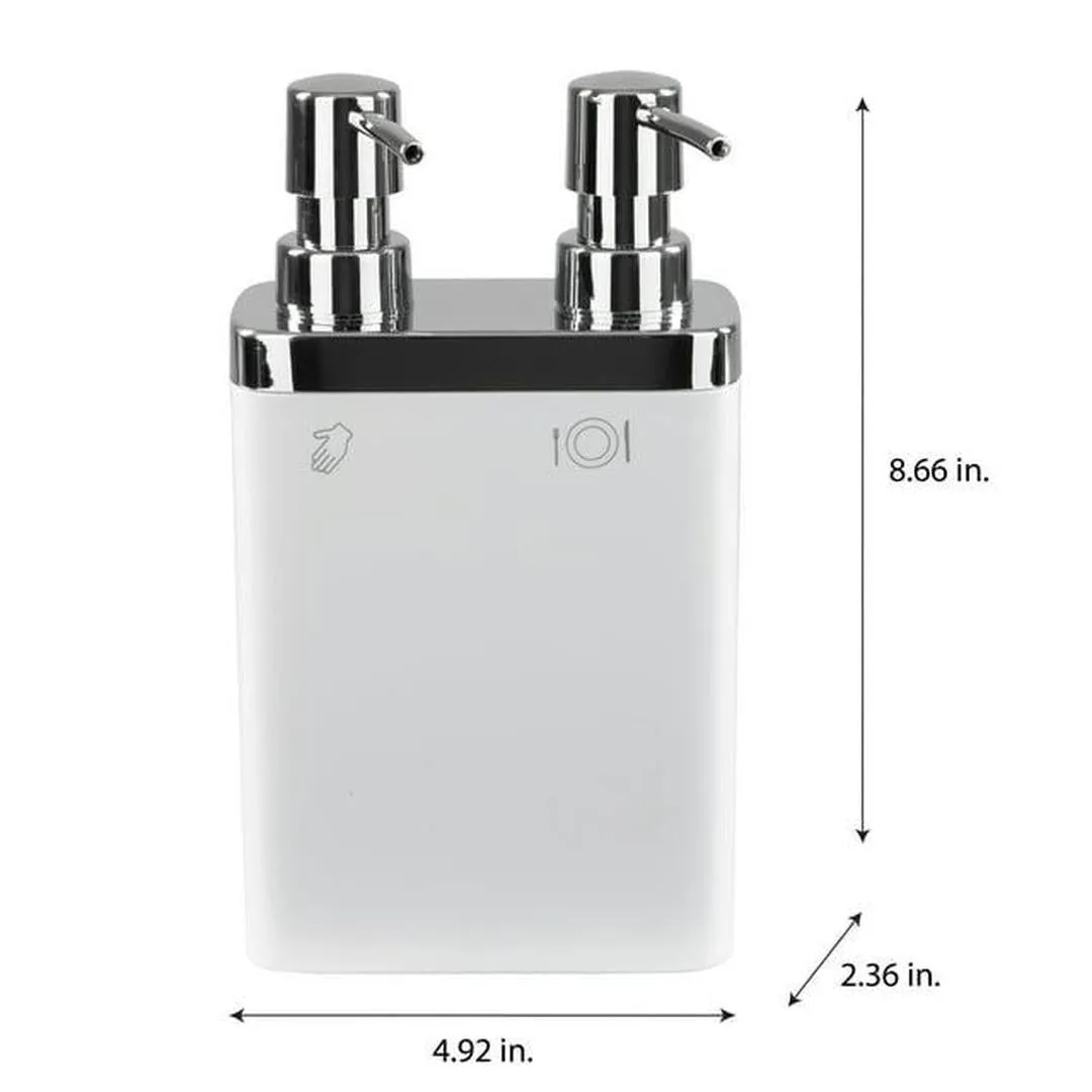 Kitchen Details Dual Pump Soap & Lotion Dispenser in White