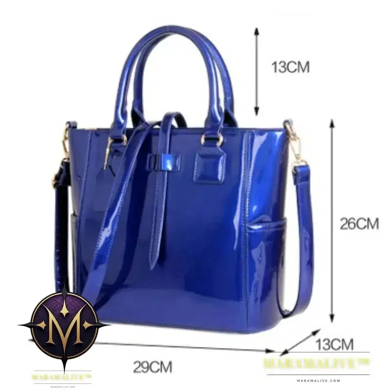 Ladies Bag Three-Piece Set Mother Bag PU Fashion Women's Handbag Shoulder Women Bag Bright Leather Card Bags New