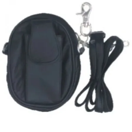 Ladies Black Leather with Cell Phone Pocket Shoulder Bag