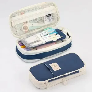 Large Capacity Adjustable Pencil Case – Deformable Stationery Organizer Pouch for Students and Office Use