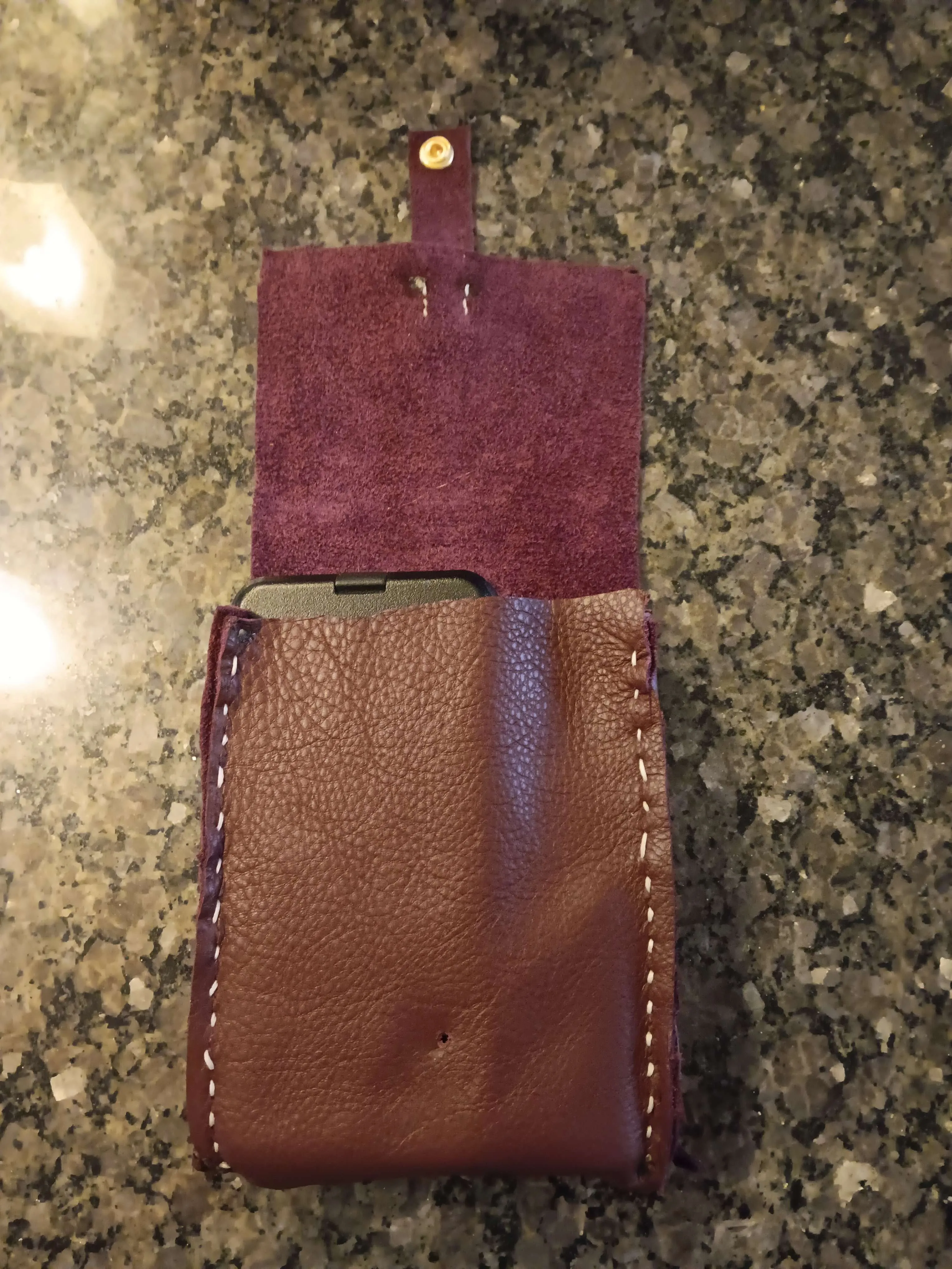 Leather belt pouch