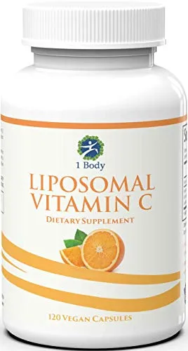 Liposomal Vitamin C Capsules 1200mg – Boost Collagen Support, Powerful Antioxidant, High Dose &amp; High Absorption VIT C Ascorbic Acid Pills – 60 Servings – Easy to Swallow Capsules