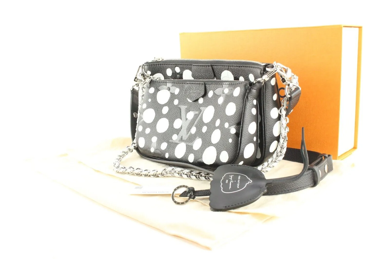 Louis Vuitton Kusama Dots Black Monogram Empreinte Multi Pochette 2LK0307