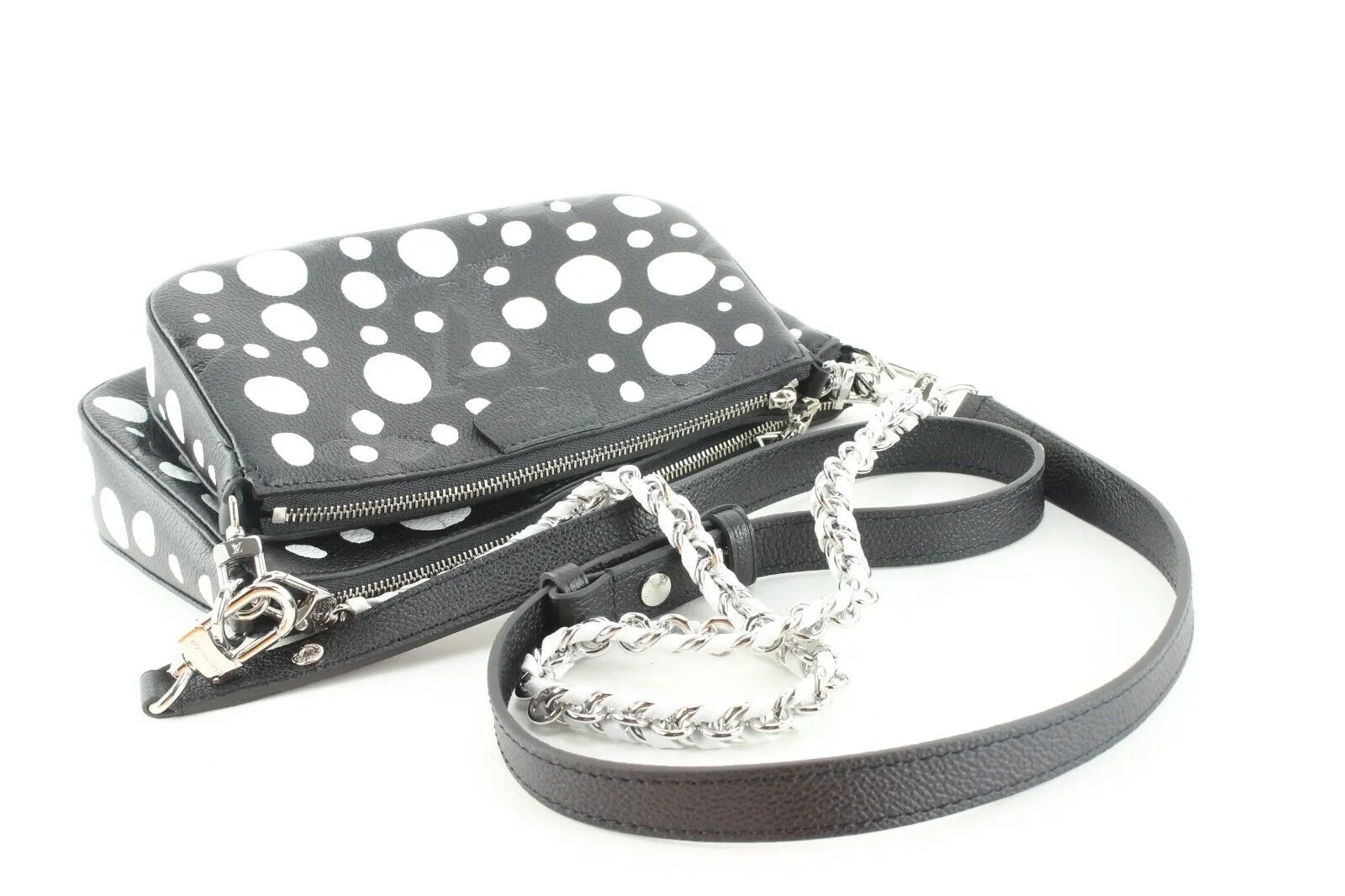 Louis Vuitton Kusama Dots Black Monogram Empreinte Multi Pochette 2LK0307