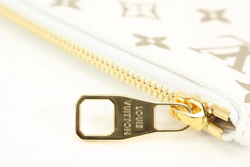 Louis Vuitton Limited Beige Monogram Empreinte Neverfull Pochette MM or GM 46lk32
