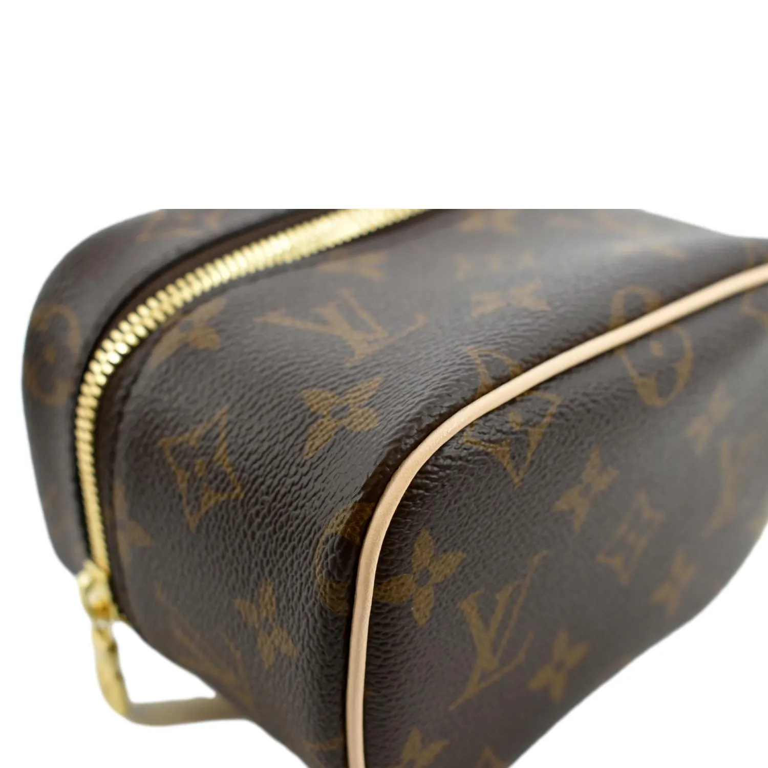 LOUIS VUITTON Nice Nano Monogram Canvas Toiletry Pouch Brown