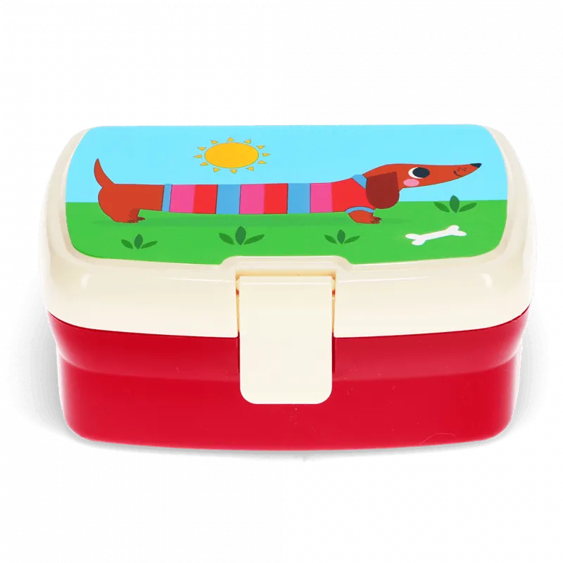 Lunch Box with Tray - Sunny Sausage Dog